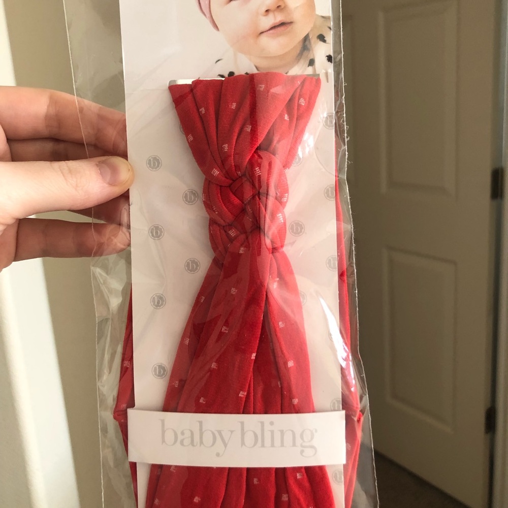 Baby Bling Cherry Sailor Knot Dot Headband